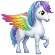 Rainbow pegasus with big rainbow eyes sticker