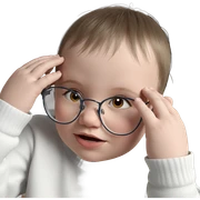girl in glasses sweater sticker