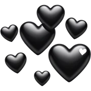 Black hearts sticker