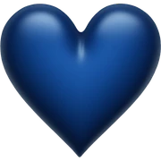 Dark blue heart sticker