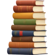 stack of books sticker