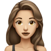 Beautiful woman, long brown hair, beige skin, model volume lips, big eyes  sticker
