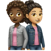 Three girls  sticker