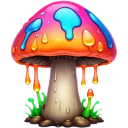 gummy neon melting mushroom  sticker