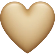 Beige heart sticker