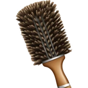 Brown hair brush sticker