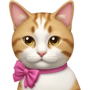 Cat with bow sticker