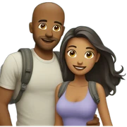 couple love travel sticker