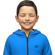 smiling boy with closed eyes sticker