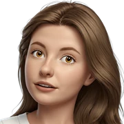 brown-haired girl portrait view sticker