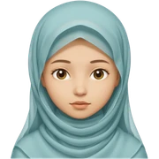 veiled girl with light skin color  sticker