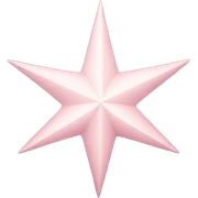 pale pink christmas star sticker