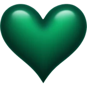 dark green heart sticker