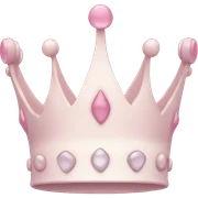 White and pastel pink crown sticker