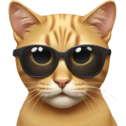 Cat with sunglasses sticker