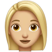 Romantic blonde girl with brown eyes sticker