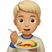 Boy Food eating sticker