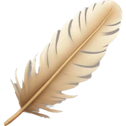 Beige feather sticker
