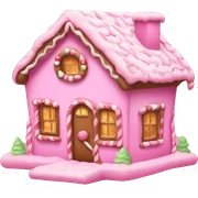 pink gingerbread house sticker