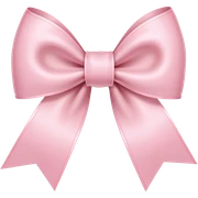 light pink ribbon bow sticker