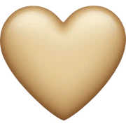 Beige heart  sticker