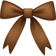 Brown bow sticker