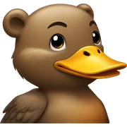 duck with a bear  sticker