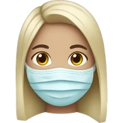 girl with face mask sticker