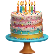 Birthday cake sticker