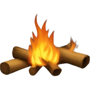 camp fireplace sticker