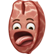 Meat surfing sticker