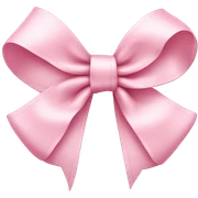 light pink ribbon bow sticker