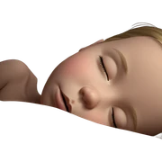 peaceful girl sleeping with eyes closed sticker