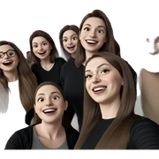 happy group of friends portrait sticker