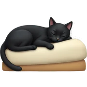 black cat sleeping sticker