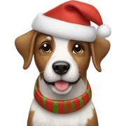 Christmas dog sticker