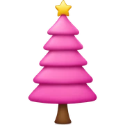 Pink Christmas tree sticker