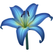 Blue Lily flower sticker