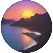 sunset sticker