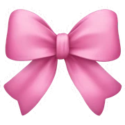 Pink bow sticker