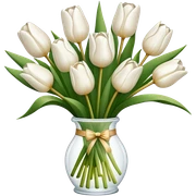 white tulip bouquet  sticker