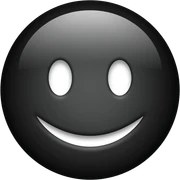 Make a black smile emoji sticker