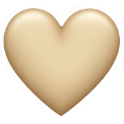 beige heart sticker