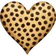 Cheetah print heart sticker