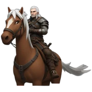 geralt on roach sticker