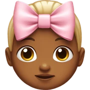 Baby pink bow sticker