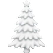 White Christmas Tree sticker