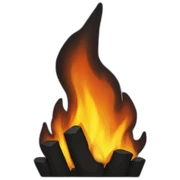 burning black sticker