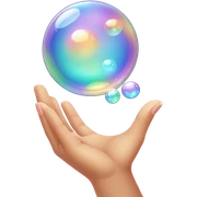 Holding a bubble sticker