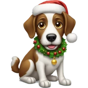 Christmas dog sticker